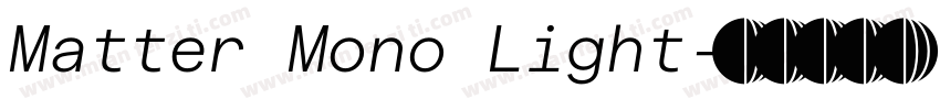 Matter Mono Light字体转换